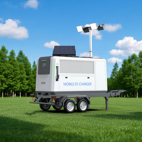 Tháp đèn di động với chức năng lưu trữ năng lượng và sạc (phiên bản PV) cho các hoạt động ngoài trời